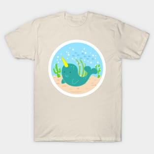 Sweet Narwhal Face T-Shirt